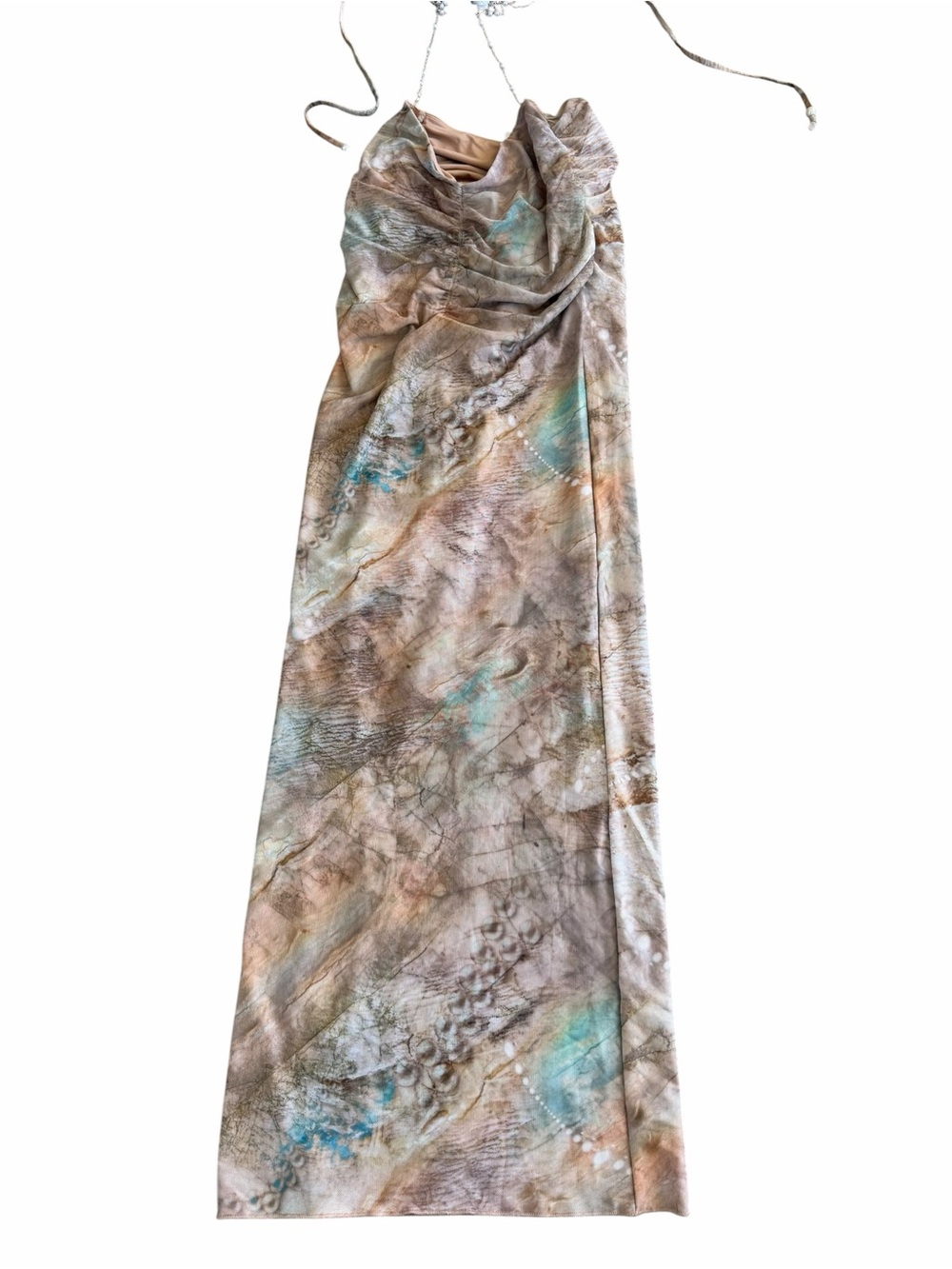 New Outcast Caterina Maxi Dress Iridescent Pearl Size Small - Picture 7 of 11